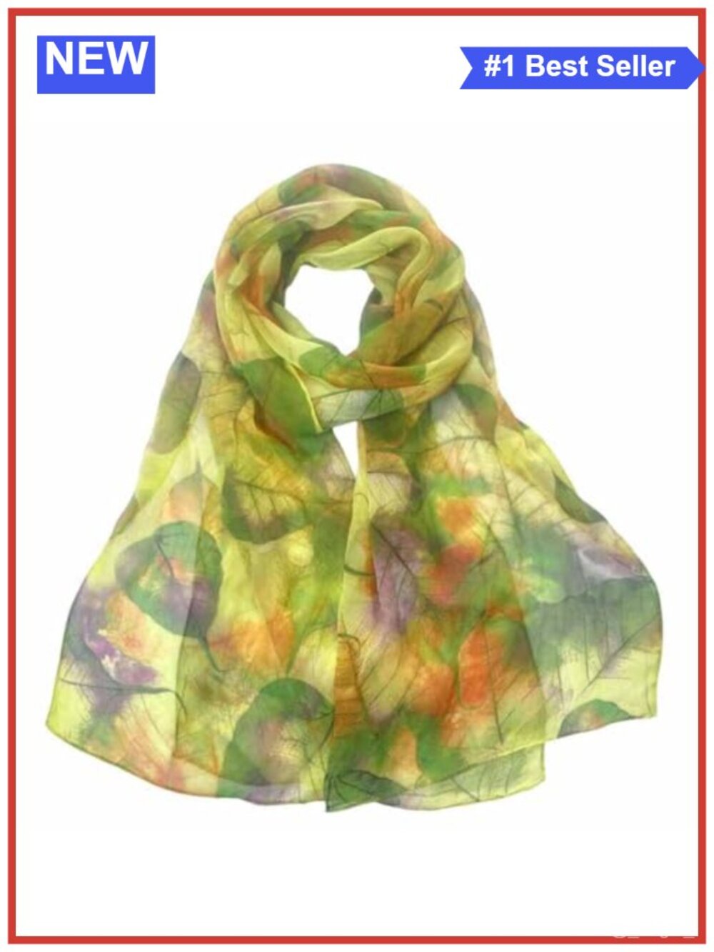 Polyester Silk Feeling Scarf Lightweight Floral Neck Shawl Wrap